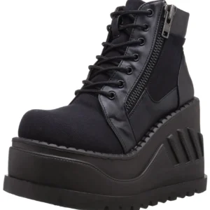Similicuir 12 cm STOMP-10 bottines lolita gothique semelles compensées