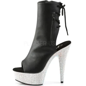 Similicuir pierre cristal 15 cm BEJEWELED-1018DM plateforme bottines femmes