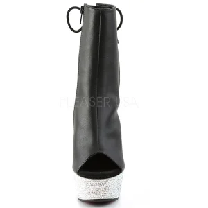 Similicuir pierre cristal 15 cm BEJEWELED-1018DM plateforme bottines femmes
