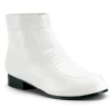 Similicuir PIMP-50 disco chaussures de proxénète hommes 70 à plateforme blanc