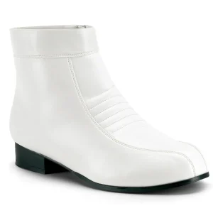 Similicuir PIMP-50 disco chaussures de proxénète hommes 70 à plateforme blanc