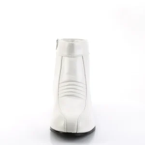 Similicuir PIMP-50 disco chaussures de proxénète hommes 70 à plateforme blanc