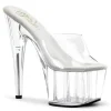Transparent 18 cm ADORE-701 Plateforme Mules Chaussures