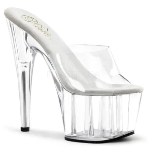 Transparent 18 cm ADORE-701 Plateforme Mules Chaussures