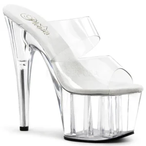 Transparent 18 cm ADORE-702 Plateforme Mules Chaussures