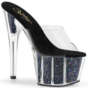 Transparent 18 cm ADORE-701CG mules talons hauts de pole dance