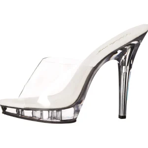 Transparent 13 cm Fabulicious LIP-101 Mules Talons Aiguilles
