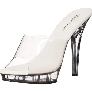 Transparent 13 cm Fabulicious LIP-101 Mules Talons Aiguilles