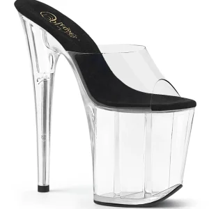 Transparent 20 cm FLAMINGO-801 mules talons hauts de pole dance