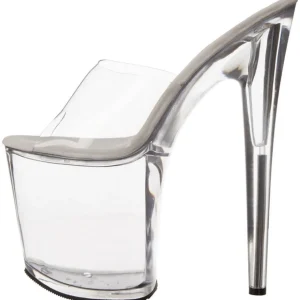 Transparent 20 cm FLAMINGO-801 Pantoufles Talons Hauts