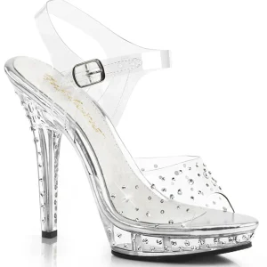 Transparent 13 cm LIP-108RS chaussure competition bikini fitness talons hauts