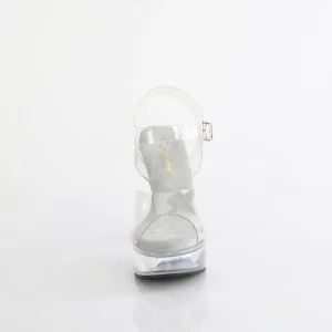 Transparent 13 cm MARTINI-508 Blanc sandales talons hauts plateforme