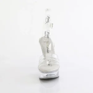 Transparent 13 cm MARTINI-505 Blanc sandales talons hauts plateforme