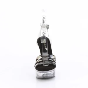 Transparent 13 cm MARTINI-505 noirs sandales talons hauts plateforme