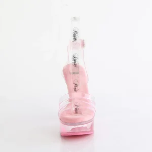 Transparent 13 cm MARTINI-505 Rose sandales talons hauts plateforme