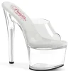Transparent 20 cm PASSION-701 mules talons hauts de pole dance