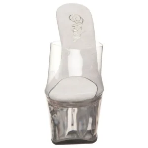 Transparent 16,5 cm Pleaser BEAU-601 Mules Talons Compensées
