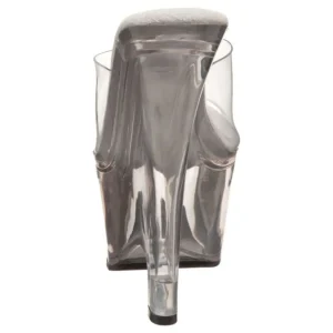 Transparent 16,5 cm Pleaser BEAU-601 Mules Talons Compensées