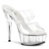 Transparent 15,5 cm Pleaser DELIGHT-602 Plateforme Mules Chaussures