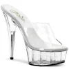 Transparent 15,5 cm Pleaser DELIGHT-601 Plateforme Mules Chaussures