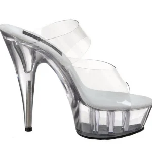 Transparent 15,5 cm Pleaser DELIGHT-602 Plateforme Mules Chaussures