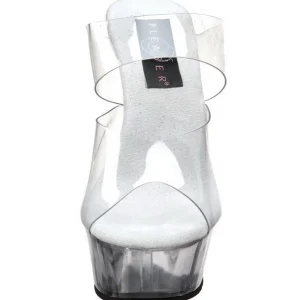 Transparent 15,5 cm Pleaser DELIGHT-602 Plateforme Mules Chaussures