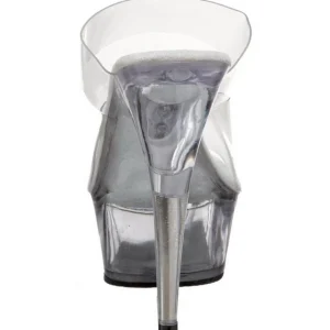 Transparent 15,5 cm Pleaser DELIGHT-602 Plateforme Mules Chaussures