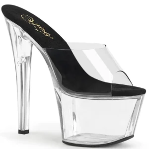 Transparent 18 cm PLEASER SKY-301-2 Plateforme Mules Chaussures
