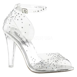 Transparent Cristal 11,5 cm CLEARLY-430RS Sandales de Soirée a Talon