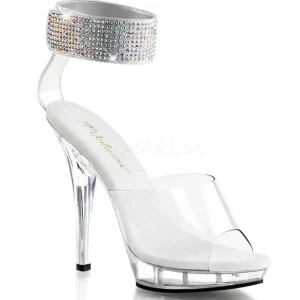 Transparent Strass 13 cm LIP-142 Plateforme Sandales Talons Hauts