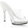 Transparent Strass Platform 13 cm LIP-101SDT Mules Talons Hauts