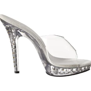 Transparent Strass Platform 13 cm LIP-101SDT Mules Talons Hauts