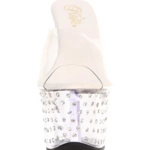 Transparent Strass Platform 18 cm STARDUST-701 Mules Talons Hauts