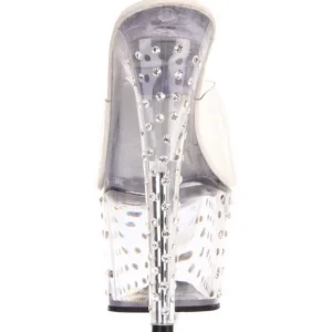 Transparent Strass Platform 18 cm STARDUST-701 Mules Talons Hauts