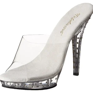 Transparent Strass Platform 13 cm LIP-101SDT Mules Talons Hauts