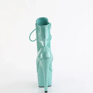Turquoise glitter 18 cm pleaser bottines talons hauts femme