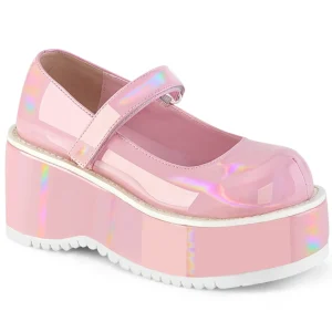 Vegan 8,5 cm DemoniaCult DOLLIE-01 escarpins mary jane rose