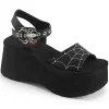 Vegan 6,5 cm DemoniaCult FUNN-10 sandales plateforme lolita emo