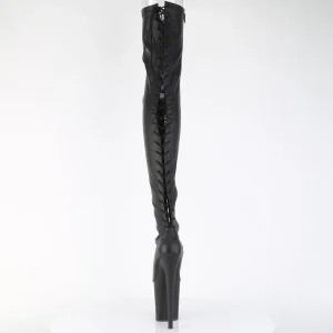 Vegan 20 cm FLAMINGO-3850 bottes cuissardes femme talons hauts avec lacets
