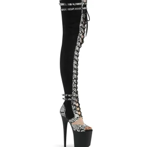 Vegan 20 cm FLAMINGO-3027SP Noires bottes overknee femme