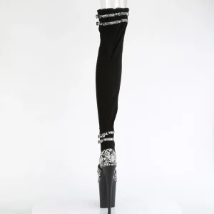 Vegan 20 cm FLAMINGO-3027SP Noires bottes overknee femme