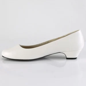 Vegan 3 cm GWEN-01 escarpins pour homme et drag queens en blanc