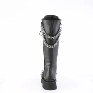 Vegan 6 cm REN-215 gothiques bottes hautes femme à lacets avec chaînes