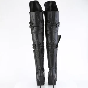 Vegan 13 cm SEDUCE-3080 bottes cuissardes femme talons hauts avec boucles