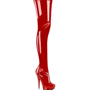 Vegan 15 cm SULTRY-4000 Rouge bottes overknee femme