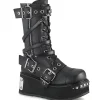 Vegan 8,5 cm TRASH250 plateforme bottes hommes à boucles