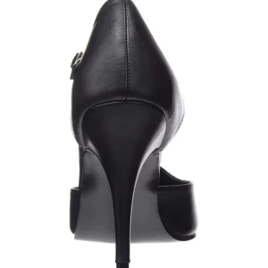 Vegan 10 cm VANITY-415 escarpins à talon aiguille t-strap noires