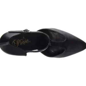 Vegan 10 cm VANITY-415 escarpins à talon aiguille t-strap noires