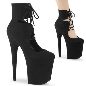 Vegan suede 20 cm FLAMINGO talons très hauts - escarpins plateforme extrême