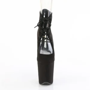Vegan suede 20 cm FLAMINGO talons très hauts - escarpins plateforme extrême